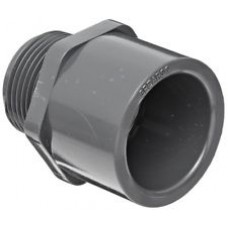  PVC CONNECTOR WITH 1.25 MALE X 1.25 SLIP SOCKETS(Code-306) 